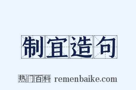 制宜造句是什么意思的图片